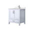 Ensemble de meuble-lavabo blanc l 30 po x P 22 po, comptoir en quartz blanc et robinet-1299851876-1299851877