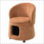 Fauteuil orange pour animaux avec coin caché, tabouret convertible, rangement et capacité de charge de 220 lb-131279298