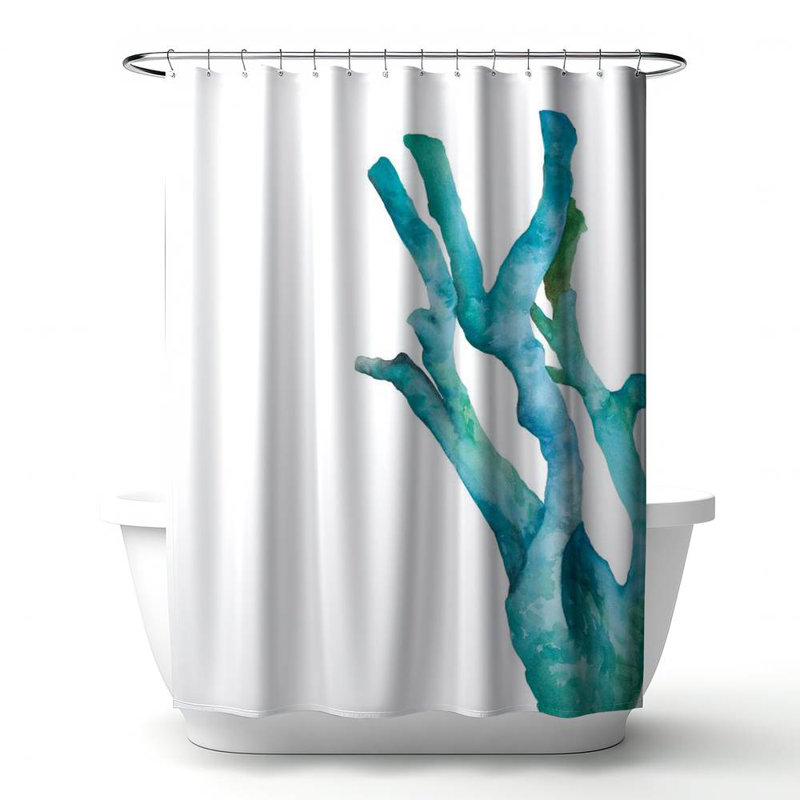 Shower Curtain CO55 – Polyester Shower Curtain, Dye Sublimation Print, 71" W × 74" L