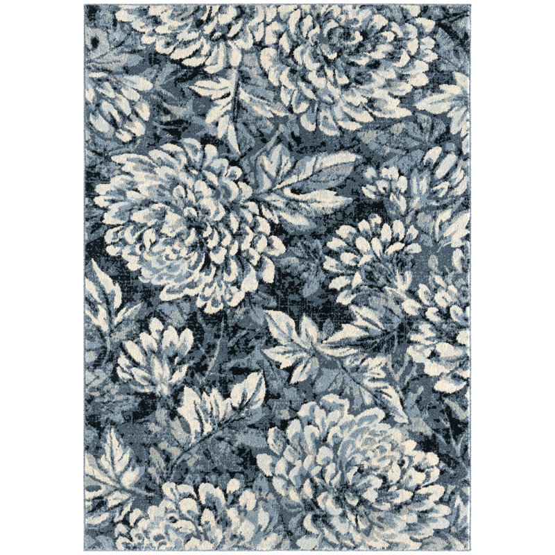 Tapis bleu Cruz, Rectangle 5 pi 3 po x 7 pi 6 po