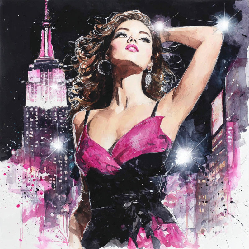 Art mural sur toile City Lights, H 20 po x l 20 po