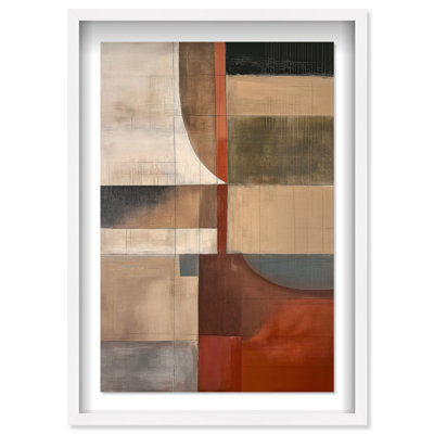 Pattern Pulse III Shadowbox Abstract Print by Oliver Gal, Black Frame, 10 x 15