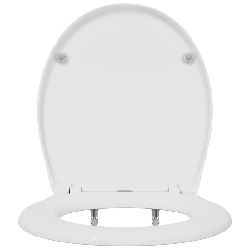 White Plastic Standard Sturdy Standard Toilet Seat Oval, White