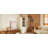 Freestanding Farmhouse Cabinet with Glass Door, Lattice Window, and Adjustable Storage