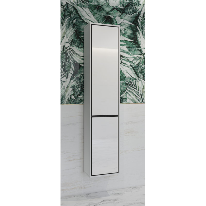 Rodner Laminate Wall Linen Cabinet, White