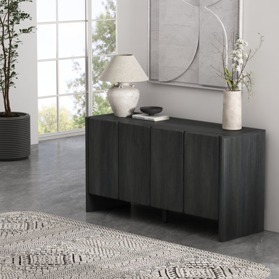 Linda Buffet moderne avec 4 tablettes réglables gris anthracite