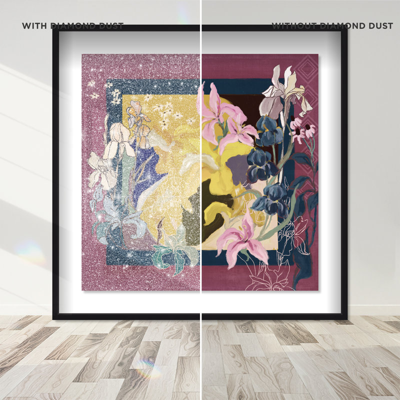 Layered Bloom Print by Oliver Gal, 17.5"H x 17.5"W, Black Shadowbox