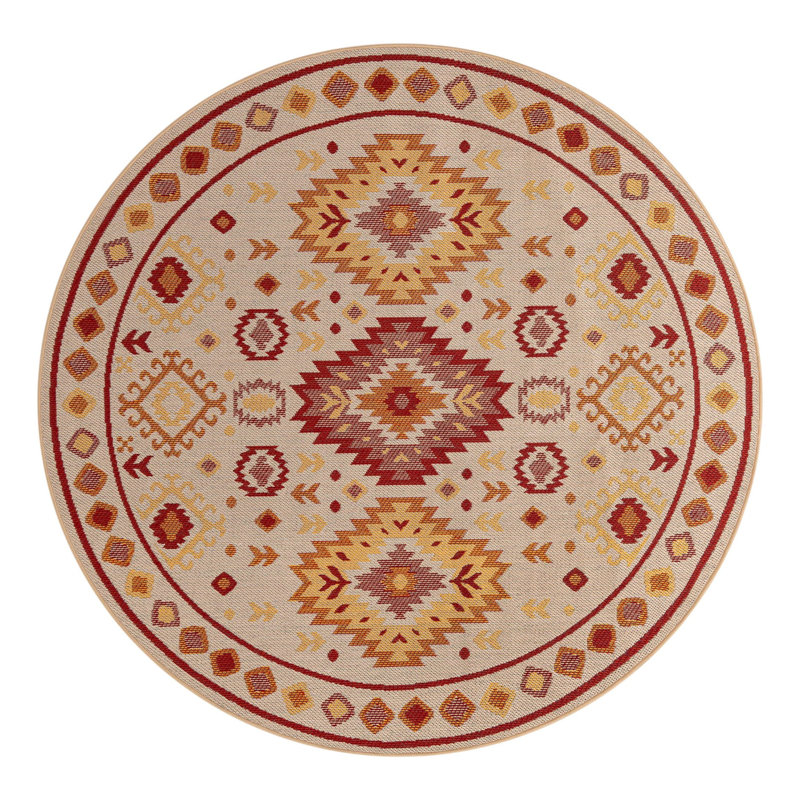 Tapis intérieur / extérieur Marlenia Marlenia, Rond 7 pi 10 po