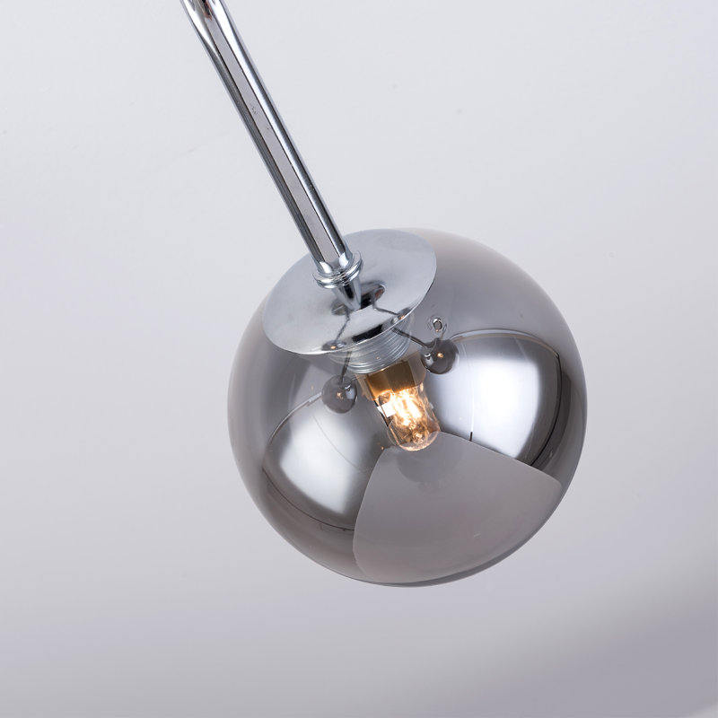 Broadus Glass Spotlight, Chrome, Smoke