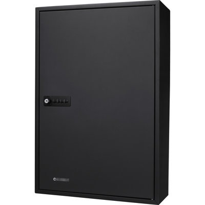 Armoire à clés verrouillable à combinaison - 200 clés, acier gris, réglable, fixation murale, étiquettes colorées pour une manipulation en douceur réglable avec serrure en acier pour bureau à domicile