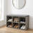 Shoe Bench With Cushion - Shoe Storage Bench With 6 Compartments And 3 Adjustable Shelves, Padded Entryway Bench For Bedroom, Closet, And Living Room, Greige