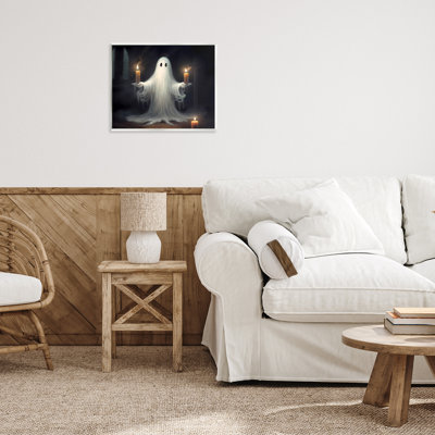 Plaque murale fantôme Spooky Candlelit, design par LSR Design Studio