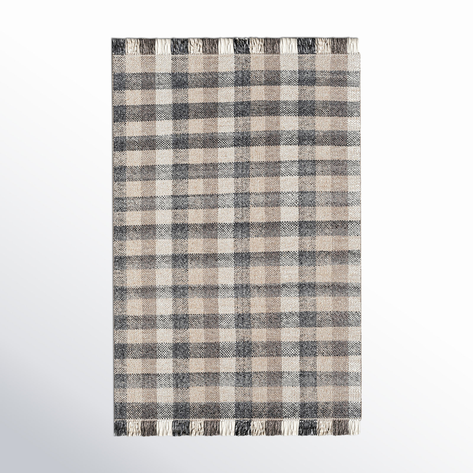 Cordelia Hand-Woven Plaid Rug, Rectangle 2' x 3'