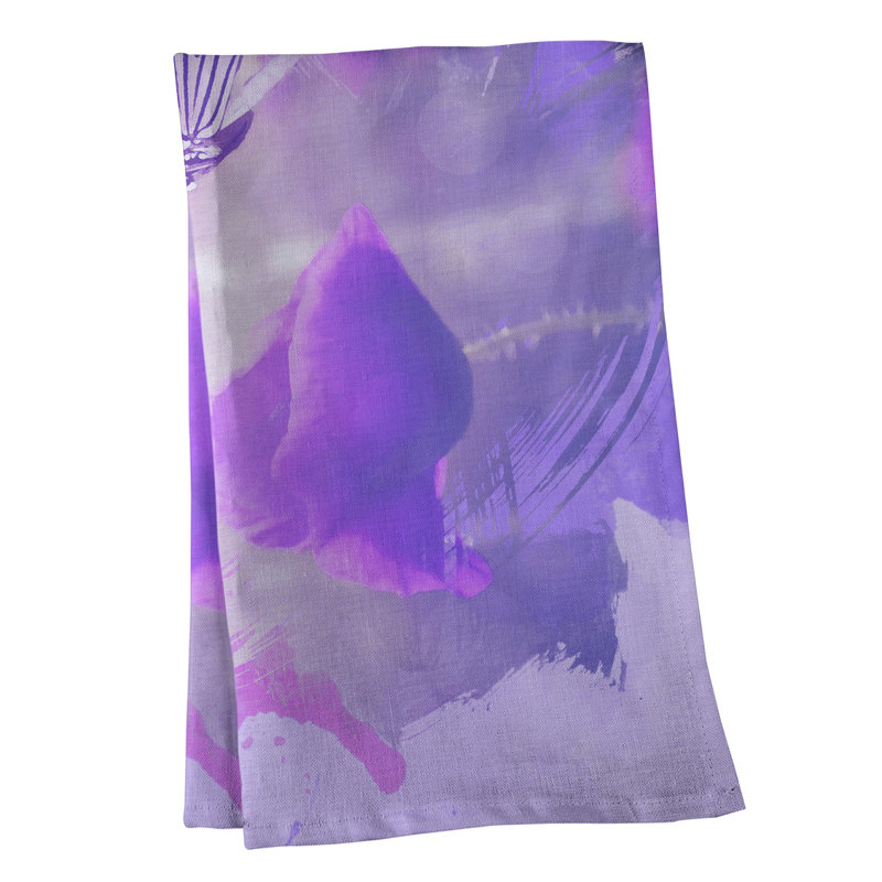 Bourbeau Tea Towel Kitchen Towel, Cotton Twill, Purple
