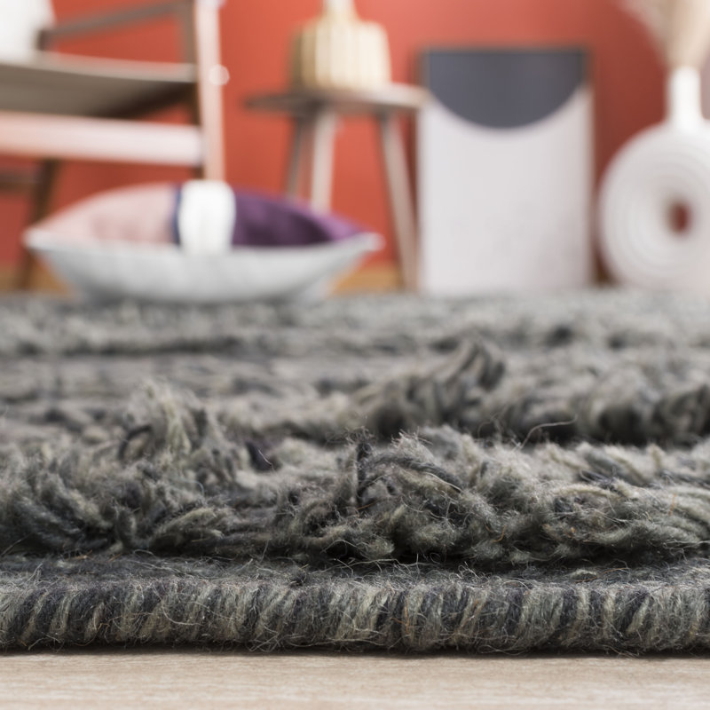 Vermont Charcoal and Ivory Hand-Knotted Wool Area Rug