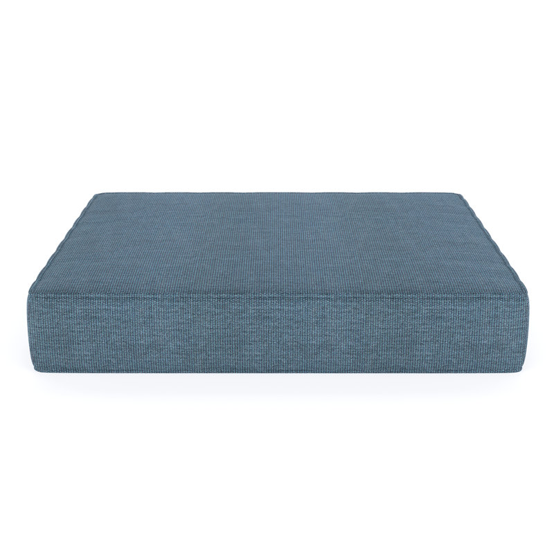 Sunbrella® Outdoor Ottoman Cushion, 3.5" H x 23.5" W x 20.5" D, Sunbrella® Spectrum Denim