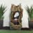 Open Tree Trunk Fountain w/Cool White LED Lights-437484023