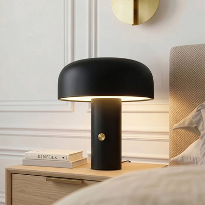 Lampe de table moderne et élégante à DEL avec poignée rotative en laiton 12 po Baek Anita
