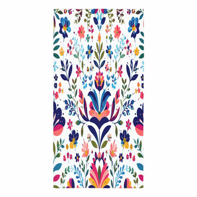 1Pcs Vibrant Floral Pattern Beach Towel, Large Microfiber for, Swimming, Travel, Outdoor Activities, Unisex
