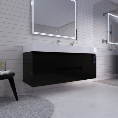 Babajide Bathroom Vanity with Acrylic Top