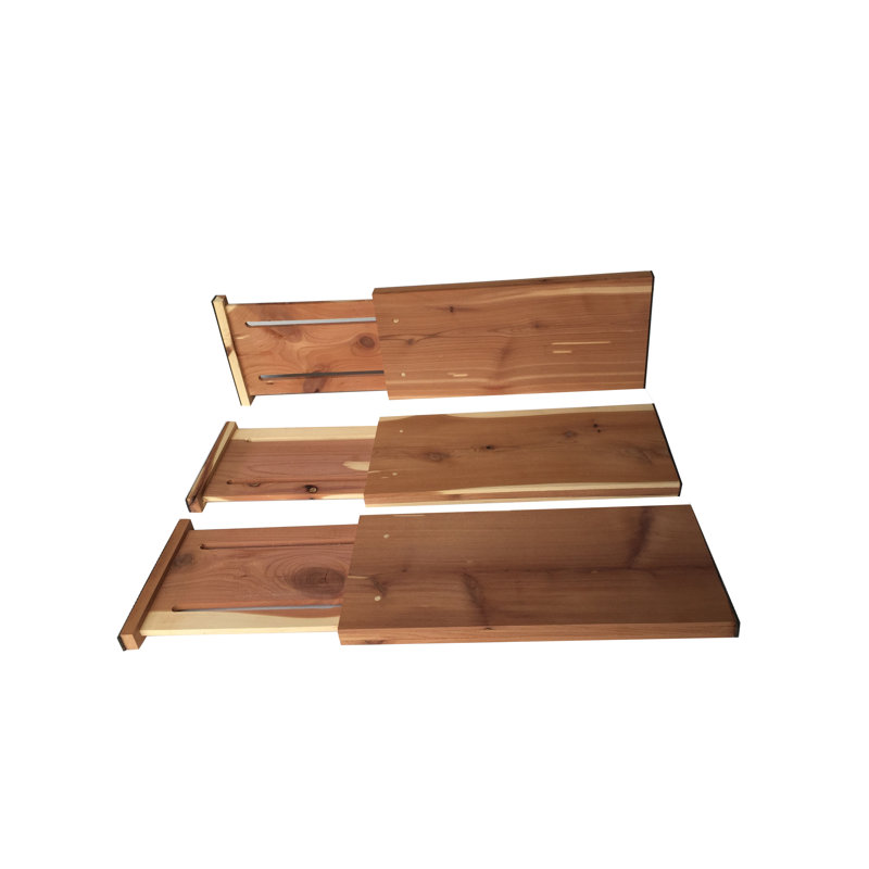 Dorothy Cedar Expandable 4"H x 13"W x 0.1"D / 4"H x 17"W x 0.1"D Bedroom Drawer Organizer
