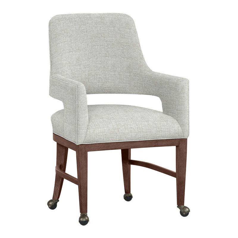 Chaise avec accoudoirs Josie, Noyer, Albâtre 3157