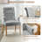 Tufted Upholstered High Back Dining Armchair, Linen-1544929032