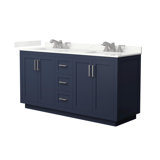 Miranda 66" Freestanding Double Bathroom Vanity with Quartz Top