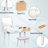 43.3" White Makeup Vanity With Stool, Flip-Top Mirror And Three Drawers, Fashionable Exquisite Beauty Table Dressing Stylish Functional Desk-982440914