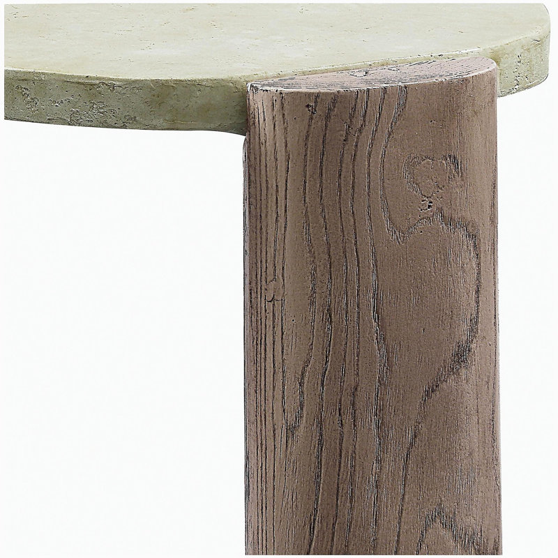Weathered gray and oak rectangular coffee table