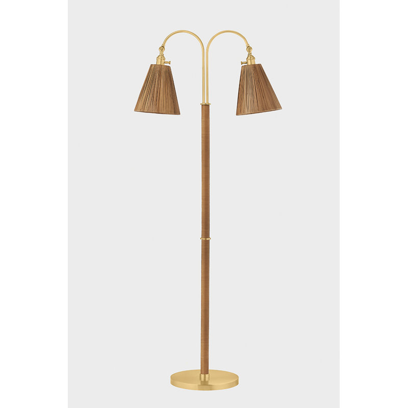 Lampe sur pied Ruthin en laiton vieilli