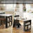 Kitchen Island With Extendable Dining Table For 4-6, Farmhouse Rolling Mobile Center Islands With Storage, Wine Glass Rack, Charging Station, 2 Drawers 2 Side Open Shelves, Marble-pattern-1068778140