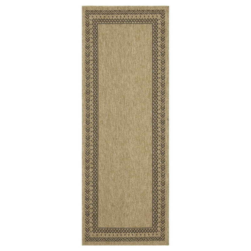 Earth GC_NTL1006 Jute/Black 5 Ft. 3 In. X 7 Ft. 3 In. Indoor/Outdoor Area Rug, Rectangle 5'3" x 7'3"