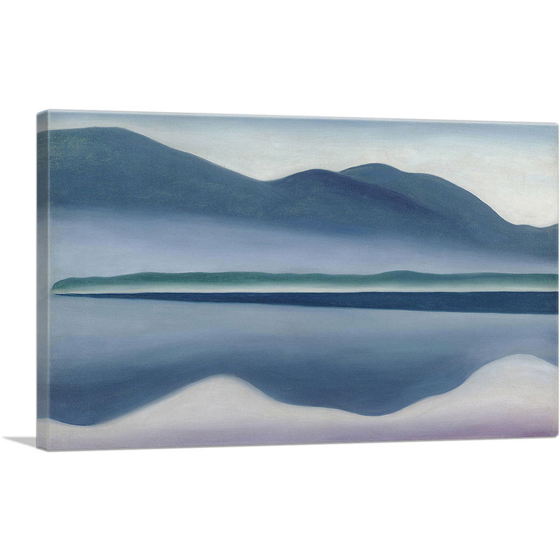 «Blue Lake George 1922» par Georgia O-Keeffe, reproduction d'art sur toile tendue, H 18 po x l 26 po x P 1,5 po
