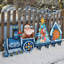 Holiday Santa Express Yard Lawn Art