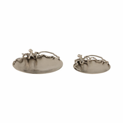Bodhan Silver Metal Novelty Decorative Tray