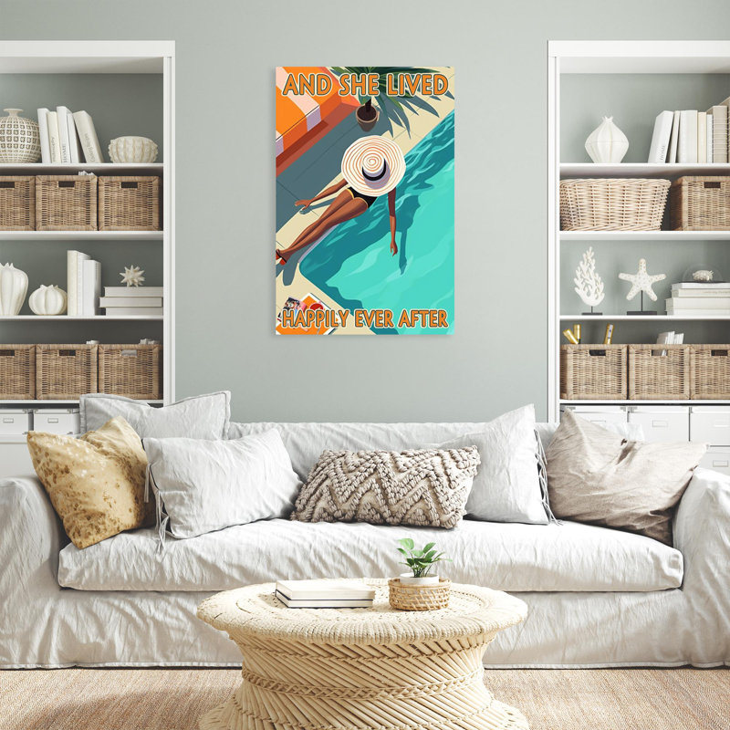 «Natation et elle a survécu sur toile», impression, H 36 po x l 24 po x P 1,25 po