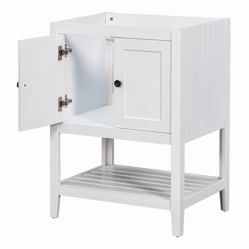 Base de meuble-lavabo simple Shannikia seulement, Blanc