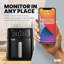 Friteuse numérique Smart Air Fryer 4,7 pte contrôlée par l'application, 7 préréglages, température maximale de 400 ° F, panier antiadhésif en céramique, conception de comptoir compacte