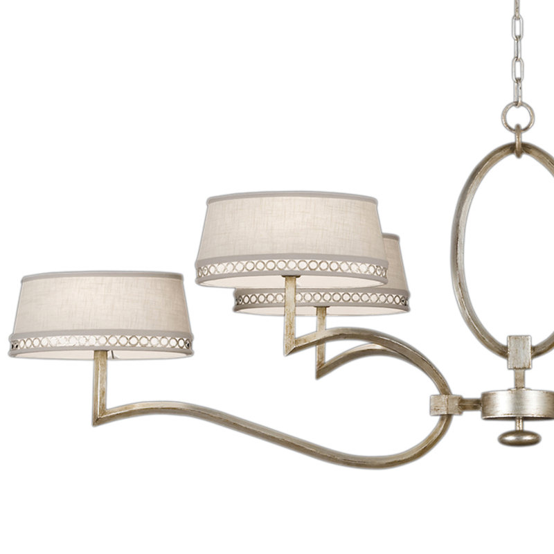 Lustre oblong de 63 po Allegretto, argent