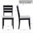 Archy 17" wide Rustic Farmhouse Solid Wood Ladder Back Upholstered Dining Side Chair-439192316