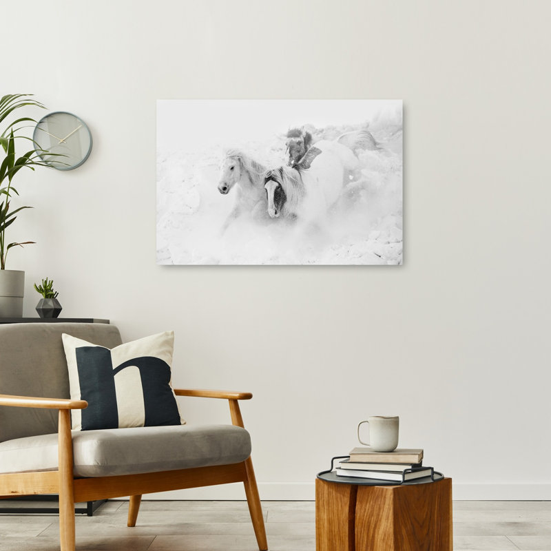 Reproduction d'art mural cheval sauvage, 24" H x 36" W