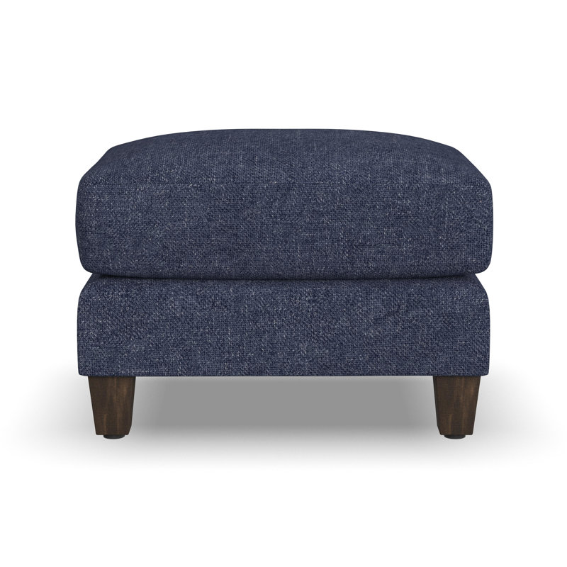 Drew Upholstered Ottoman, Blue