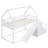 Twin Over Twin House Bunk Bed with Slide and Storage Staircase, Climbing Ramp, Guardrails-1756020410