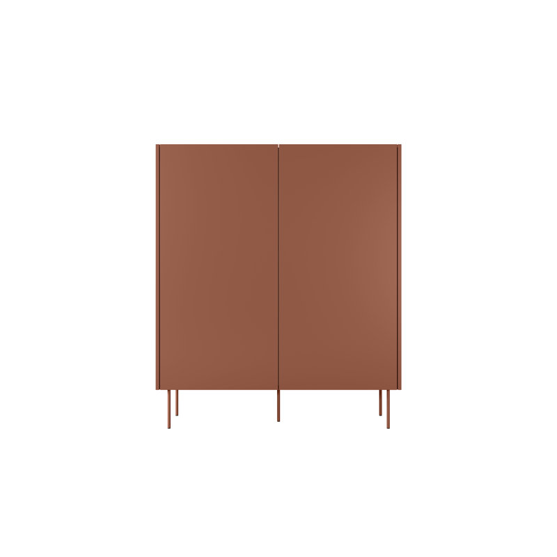 Venner 2 Door Manufactured Wood Wardrobe, Red
