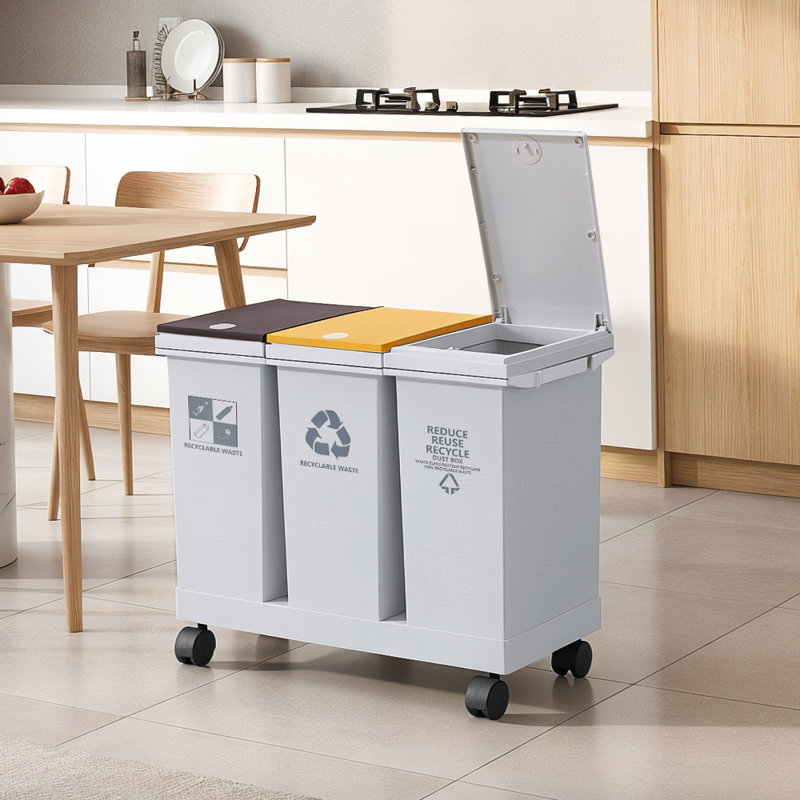 Plastic Touch Top Waste Bin, 36 L