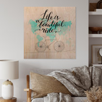 Life is a Journey Enjoy the Ride Sign Inspirational Quote Wood 