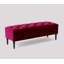 Alyana Wide Tufted Rectangle Ottoman Storage Bench - Upholstery Velvet Shoe Bench with Turned Wooden Legs-326681112-325840193