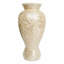 Vase de sol décoratif en nacre de Capiz dorée et blanche, diamètre 13,4 po x 24 po