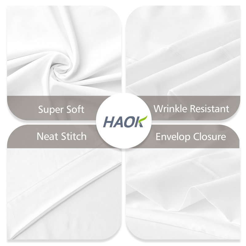 Microfiber - Set of 2, White, Queen